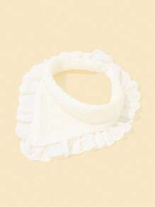 1 st Baby Girls Ruffle Trim Bib