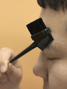 Cepillo para el cabello en bloque, 1 cepillo para cejas con cola de rata, peine de cejas puntiagudo negro de plástico, peine de cola puntiaguda - Multicolor - Ver 2