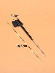Cepillo para el cabello en bloque, 1 cepillo para cejas con cola de rata, peine de cejas puntiagudo negro de plástico, peine de cola puntiaguda - Multicolor - Ver 8