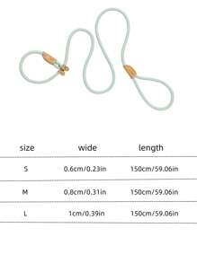 1pc Braided Rope Pet Leash, Baby Blue Durable Pet Leash For Household - Baby Blue - View 2