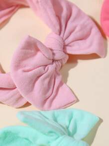 5入組嬰兒蝴蝶結裝飾髮帶