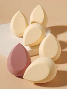 干湿两用化妆海绵套装，6 件柔软触感化妆海绵适合所有肤质 - 彩色 - 查看 6