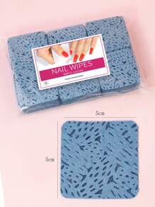 Misscheering 300片无绒指甲清洁湿巾，卸甲棉片，睫毛嫁接清洁湿巾，柔软无纺布丙酮卸甲棉片，用于指甲准备和凝胶指甲油卸除 - 藍色 - 查看 4