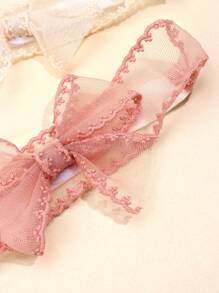 2 chiếc Baby Sweet Bow Trang trí lưới thêu tóc để sử dụng hàng ngày - Nhiều màu - Xem 2