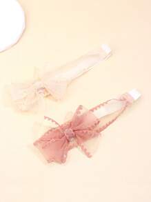 2 chiếc Baby Sweet Bow Trang trí lưới thêu tóc để sử dụng hàng ngày - Nhiều màu - Xem 3