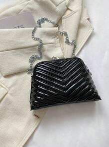 Trang trí chữ cái túi mái vòm chần bông nhỏ kiểu chữ Chevron - màu đen - Xem 6