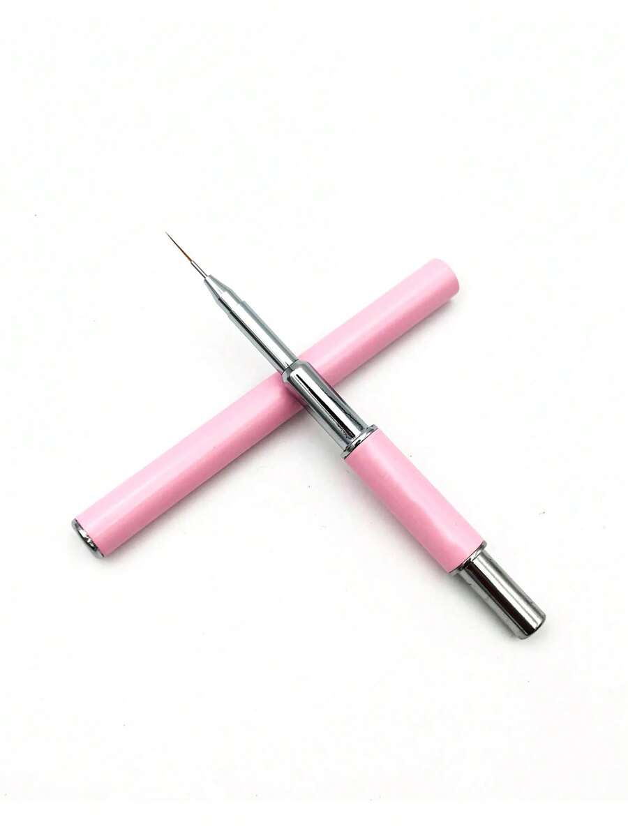 1 Móng Tay Nghệ Thuật Lót Bàn Chải Detailer Lột Bàn Chải Đường Nét Mỹ Bút Tranh Hoa Acrylic Dụng Cụ Làm Móng Tay - Hồng - Xem 1