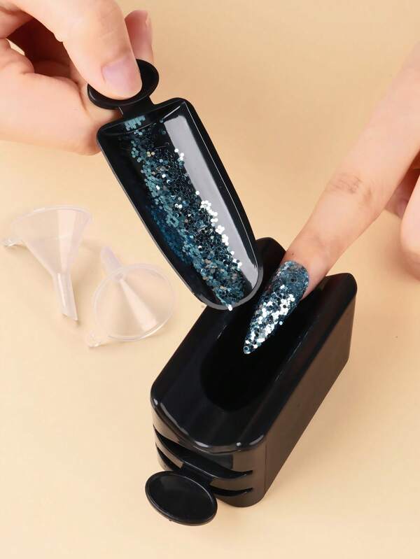 Double Layer Dip Powder Recycling Tray System with Scoops Nail Powder