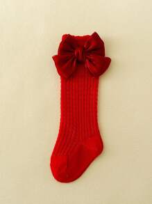 1入組嬰兒蝴蝶結裝飾髮帶和1對襪子 - 紅色 - 查看 5