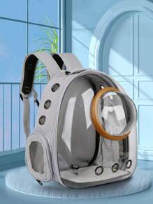 1入组灰色透氣寵物手提袋，適用於貓和狗，適用於戶外 - 灰色 - 查看 1