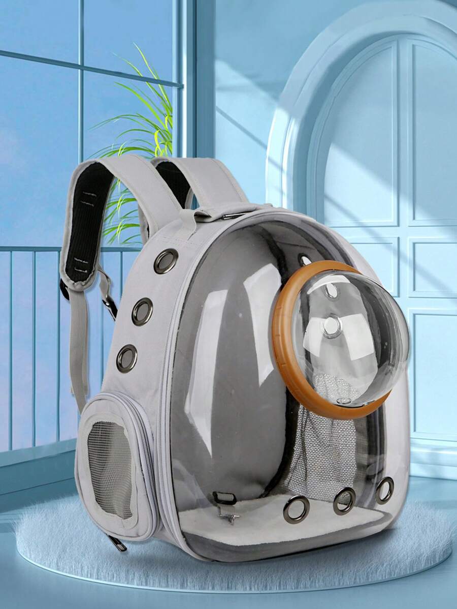 1入组灰色透氣寵物手提袋，適用於貓和狗，適用於戶外 - 灰色 - 查看 1