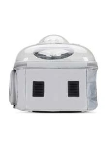 1入组灰色透氣寵物手提袋，適用於貓和狗，適用於戶外 - 灰色 - 查看 3