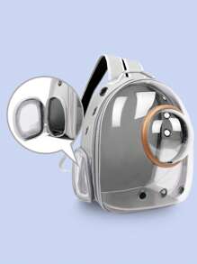 1入组灰色透氣寵物手提袋，適用於貓和狗，適用於戶外 - 灰色 - 查看 4