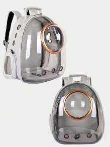 1入组灰色透氣寵物手提袋，適用於貓和狗，適用於戶外 - 灰色 - 查看 7