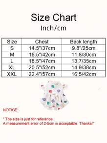 Váy thú cưng in hoa dễ thương cho chó và mèo trong mùa hè - trắng - Xem 3