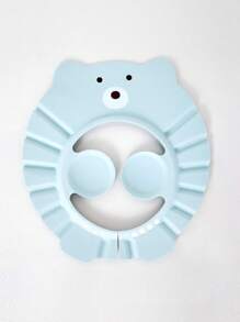 Baby Cartoon Bear Design Waterproof Cute Hair Washing Cap - Blue - View 1