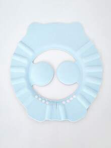 Baby Cartoon Bear Design Waterproof Cute Hair Washing Cap - Blue - View 2