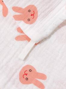 2入組女嬰兔子圖案圍兜 - 彩色 - 查看 6