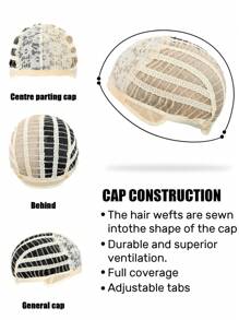 黑金配色的半黑半金色人工合成長直假髮,帶劉海,長度26英寸,防熱髮型,適用於日常造型、初學者使用,包括派對、假期、冬季等各種場合 - 拼色 - 查看 7