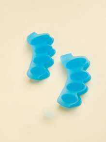 1 Cặp dụng cụ tách ngón tay bằng silicon màu xanh, rất mềm, kích thước dành cho cả nam và nữ - Màu xanh lam - Xem 3