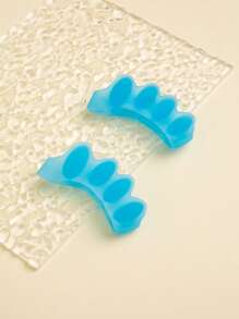 1 Cặp dụng cụ tách ngón tay bằng silicon màu xanh, rất mềm, kích thước dành cho cả nam và nữ - Màu xanh lam - Xem 6