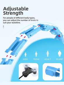 1pc Blue ABS Detachable Exercise Hoop - Blue - View 5