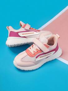 Girls Color Block Breathable Hook-and-loop Fastener Giày chạy bộ ngoài trời - Nhiều màu - Xem 3