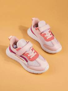 Girls Color Block Breathable Hook-and-loop Fastener Giày chạy bộ ngoài trời - Nhiều màu - Xem 7