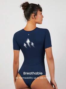 GLOWMODE FeatherFit™ Ballerina 2 trong 1 Áo liền quần chặt - Màu xanh hải quân - Xem 2