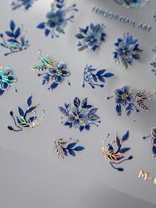 1 tờ giấy dán móng tay họa tiết hoa cho móng acrylic, trang trí móng tay cho nữ, dụng cụ tự làm móng, phụ kiện làm móng. - Nhiều màu - Xem 2