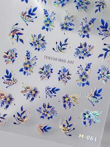 1 tờ giấy dán móng tay họa tiết hoa cho móng acrylic, trang trí móng tay cho nữ, dụng cụ tự làm móng, phụ kiện làm móng. - Nhiều màu - Xem 3