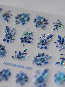 1 tờ giấy dán móng tay họa tiết hoa cho móng acrylic, trang trí móng tay cho nữ, dụng cụ tự làm móng, phụ kiện làm móng. - Nhiều màu - Xem 6