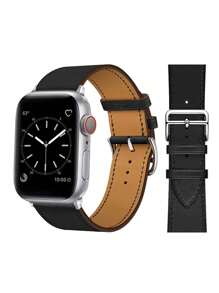 1入組黑色45/49/38/40/41/42/44mmPU聚氨酯錶帶,適用於Apple WatchUltra/SE/8/7/6/5/4/3/2/1 - 黑色 - 查看 3