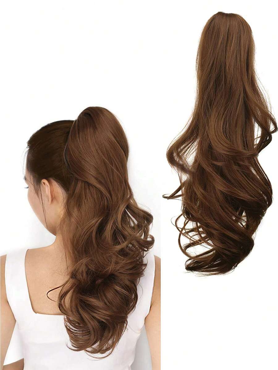 Phần mở rộng tóc tổng hợp sóng cơ thể trung bình - màu nâu - Xem 1