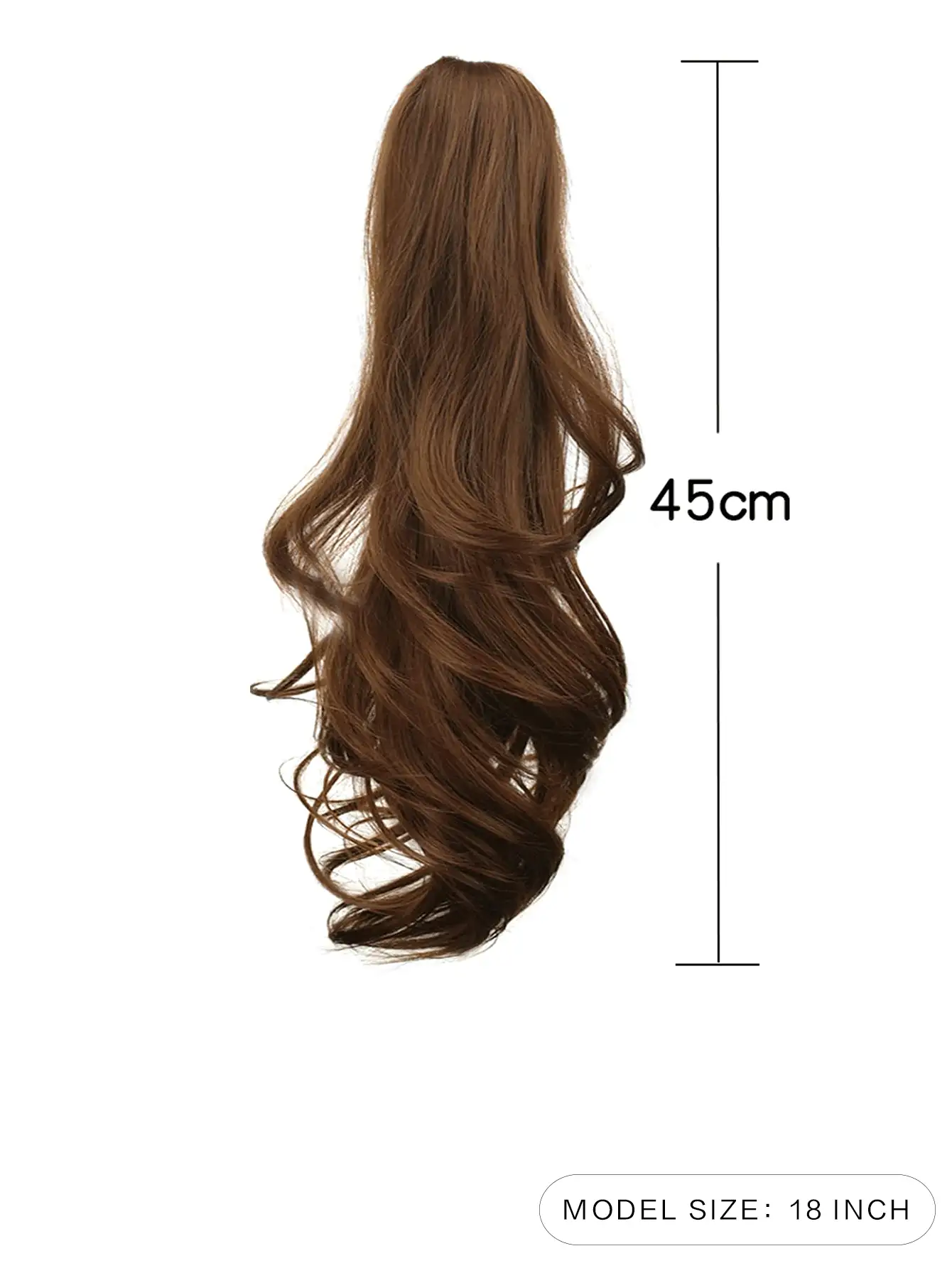 Phần mở rộng tóc tổng hợp sóng cơ thể trung bình - màu nâu - Xem 2