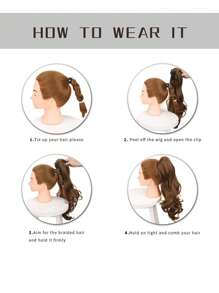 Phần mở rộng tóc tổng hợp sóng cơ thể trung bình - màu nâu - Xem 5