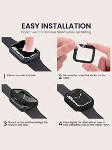 1入組鋼化玻璃 和 保護蓋兼容 Apple Watch 8 錶殼 41 毫米 45 毫米 42 毫米 38 毫米 PC 保險槓屏幕保護膜兼容 Apple Watch 系列 7 6 5 4 3 se 40 毫米 44 毫米智能手錶錶帶配件 - 無色 - 查看 5