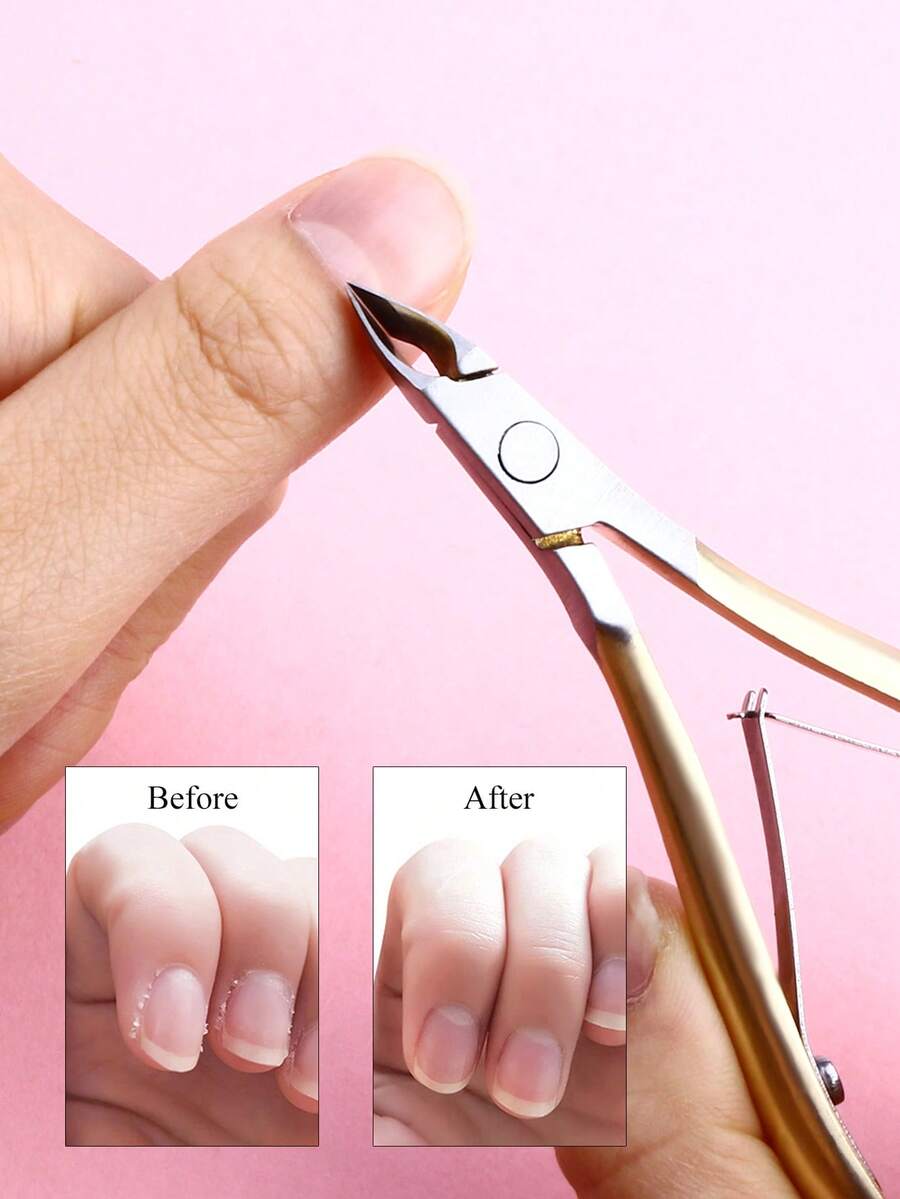 1pc Stainless Steel Nail Clipper - Gold - View 1