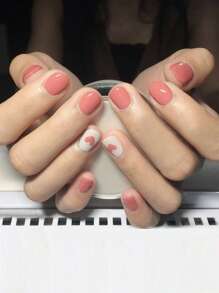 14pcs Nail Patches & 1pc Nail File, Suitable For Women - Multicolor - View 1