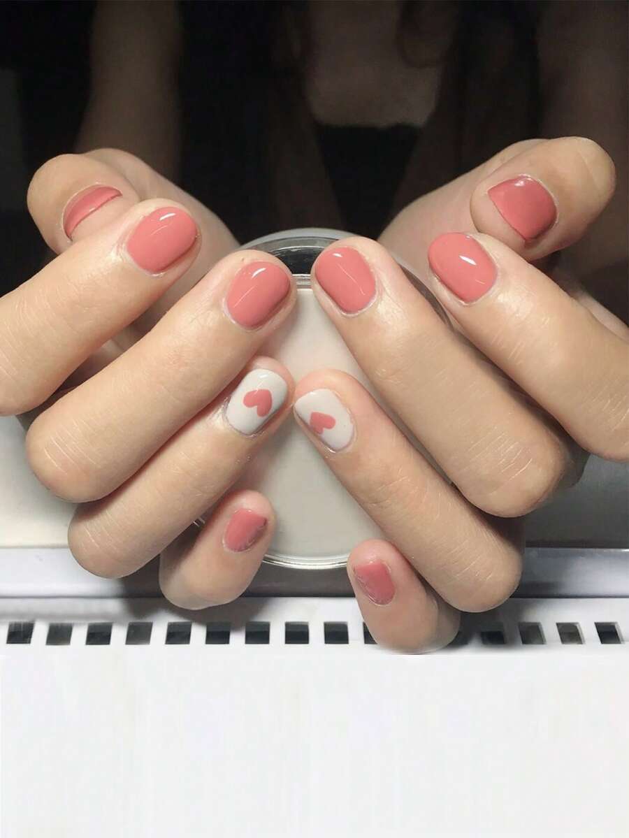 14pcs Nail Patches & 1pc Nail File, Suitable For Women - Multicolor - View 1