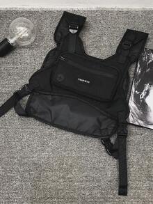 Fashion Men And Women Chest Bag Vest Bag, For Outdoor Travel Bag - Black - View 1