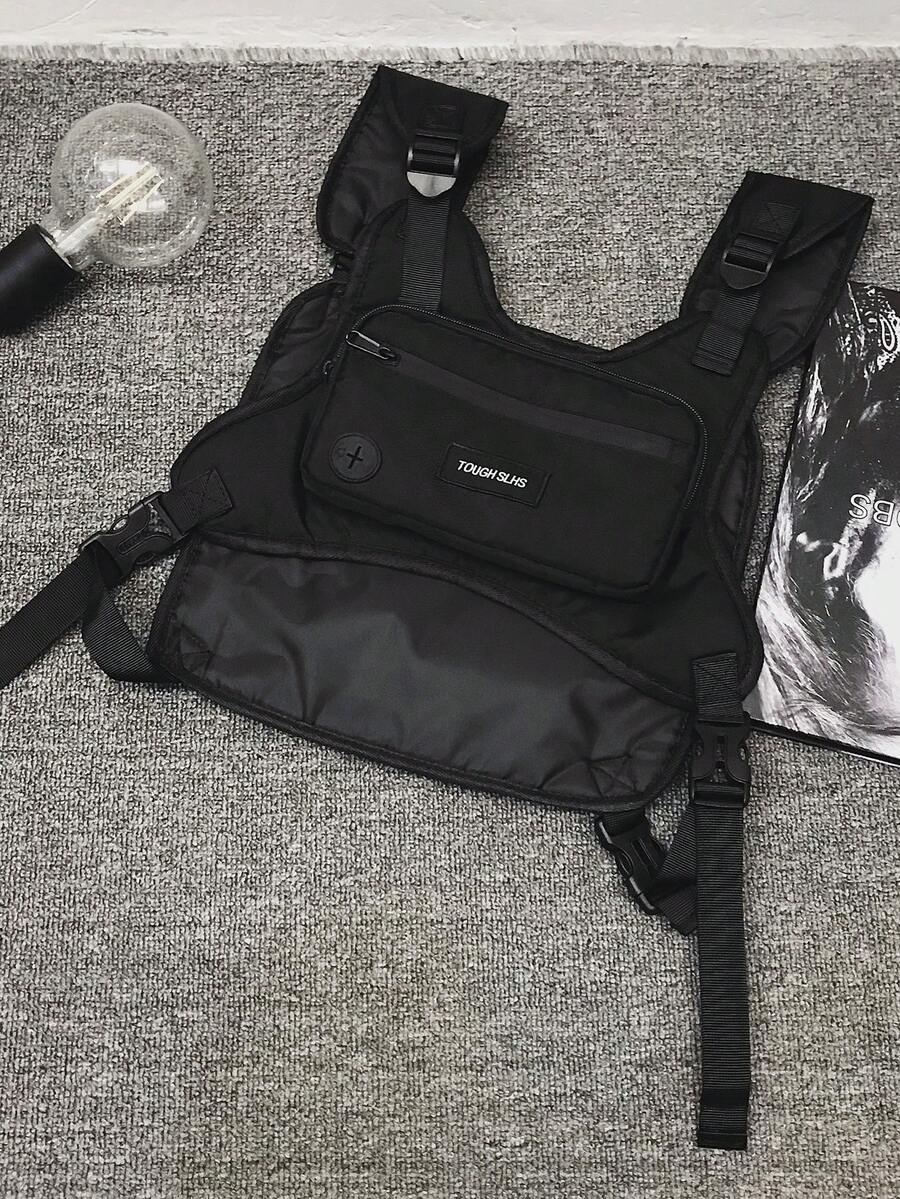 Fashion Men And Women Chest Bag Vest Bag, For Outdoor Travel Bag - Black - View 1