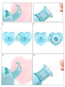 1 Máy cắt băng hình trái tim Máy cắt băng màu hồng để nối mi - Màu Hồng baby - Xem 5