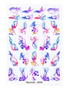 1張線條圖案美甲貼紙 - 紫丁香色 - 查看 1