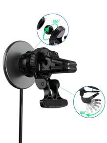 Cargador inalámbrico para coche magnético - Negro - Ver 5