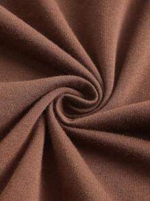 SHEIN Maternity Solid Tank Dress - Chocolate Brown - View 7