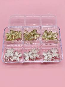 1盒蝴蝶形狀美甲飾品 - 彩色 - 查看 8