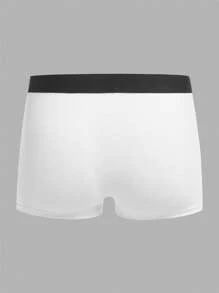 Hombres 5 piezas Calzoncillos boxer con estampado de dibujos animados - Blanco y Negro - Ver 8