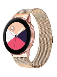 1入组男士女士玫瑰金鋅合金錶帶，兼容三星華為 - 玫瑰金 - 查看 2