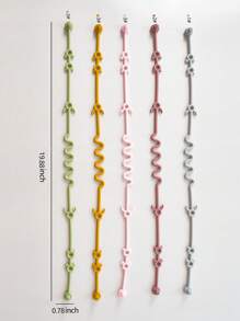 1pc Adjustable Silicone Baby Pacifier Chain With Multi-Level Design, Can Be Attached To Stroller/Crib Rail To Prevent Dropping, For Baby Teether Toy And Pacifier - Multicolor - View 4